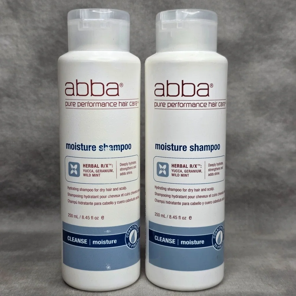 (X2) ABBA Moisture Shampoo‎ 8.45 oz w/Yucca, Wild Mint, Geranium